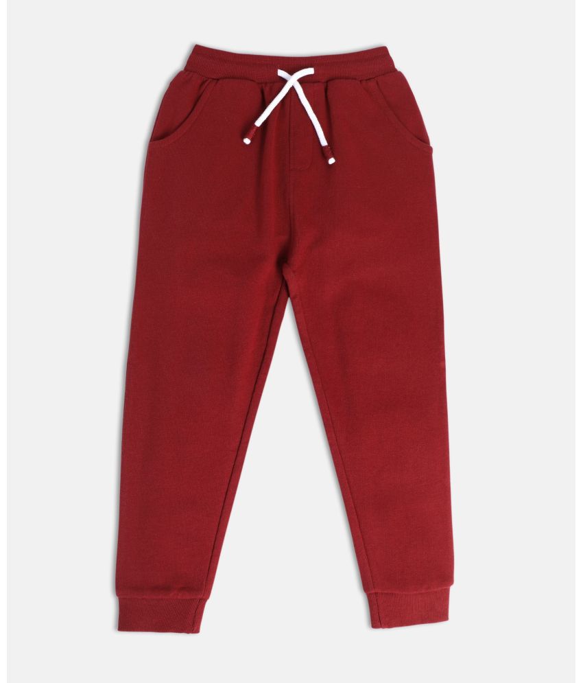     			MINI KLUB Red Cotton Boys Trackpant ( Pack of 1 )