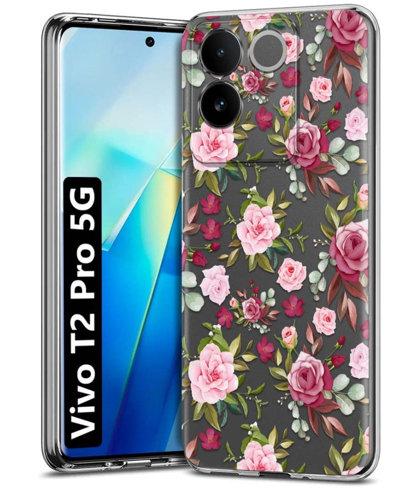     			NBOX - Multicolor Printed Back Cover Silicon Compatible For Vivo T2 Pro 5G ( Pack of 1 )