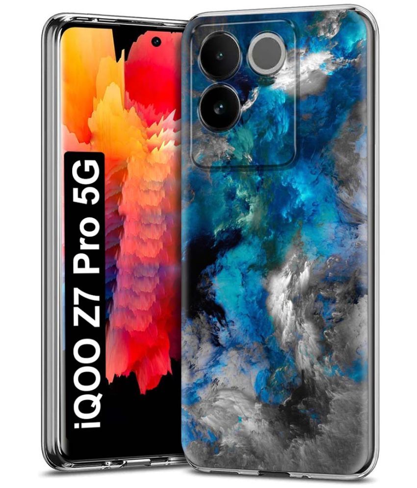     			NBOX - Multicolor Printed Back Cover Silicon Compatible For iQOO Z7 Pro 5G ( Pack of 1 )