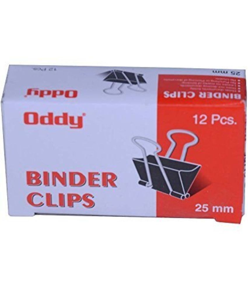     			Oddy Clip Series Medium Metal Binder Clip (Set of 72, Black)