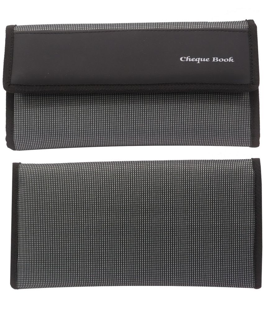     			Sb Grand Fabric Black Cheque Book Holder