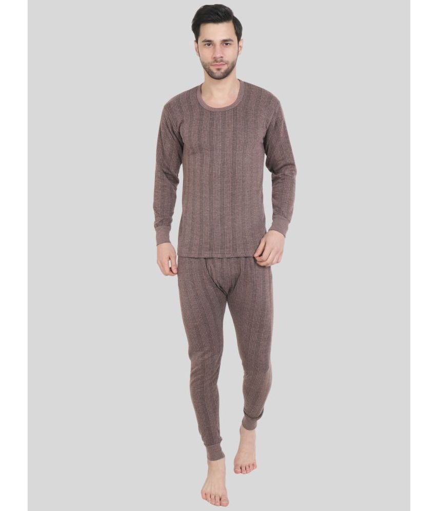     			Zeffit Cotton Men's Thermal Sets ( Coffee )