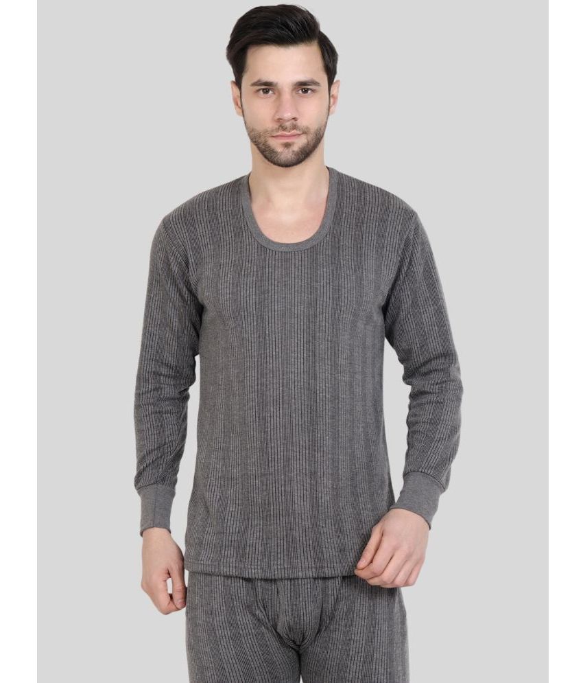     			Zeffit Cotton Men's Thermal Tops ( Grey )