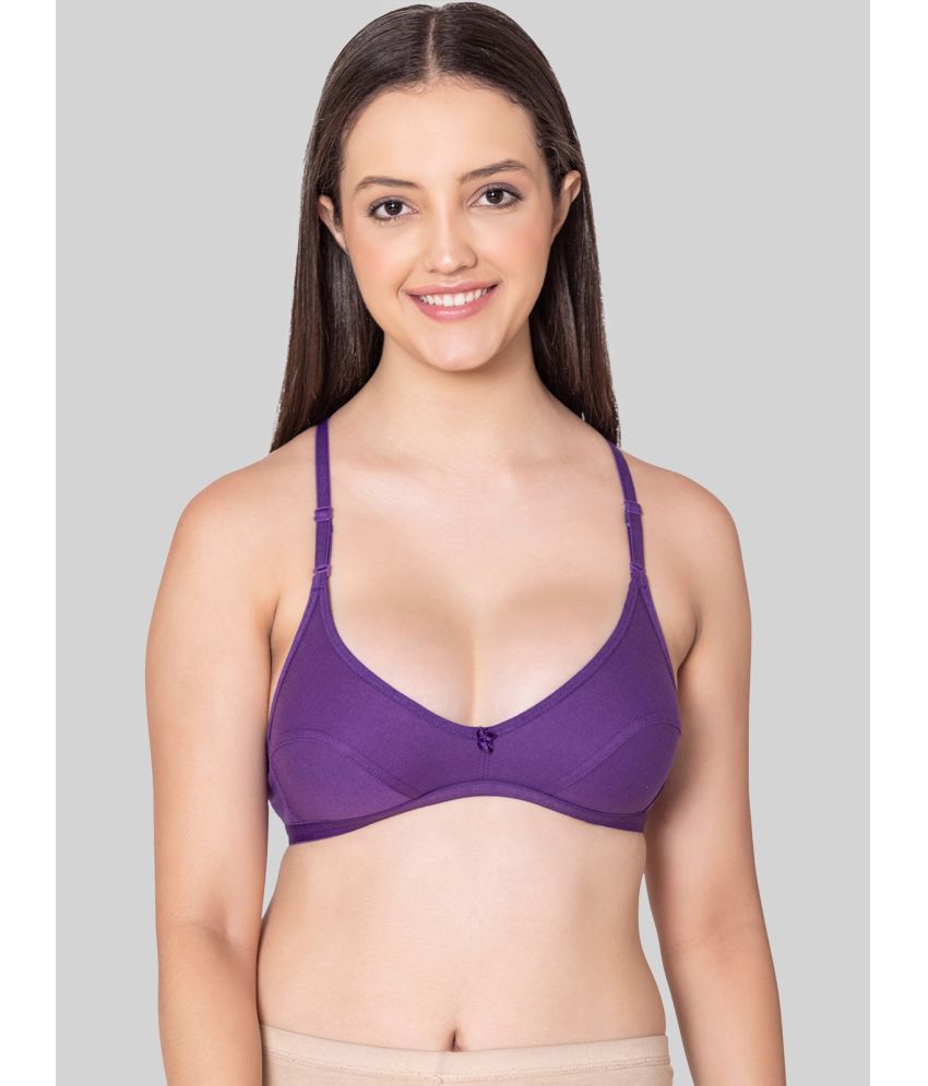     			Bodycare Purple Cotton Blend Non Padded Women's Everyday Bra ( Pack of 1 )