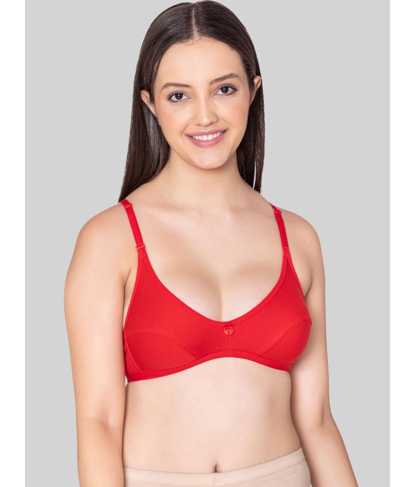     			Bodycare Red Cotton Blend Lightly Padded Women's Everyday Bra ( Pack of 1 )
