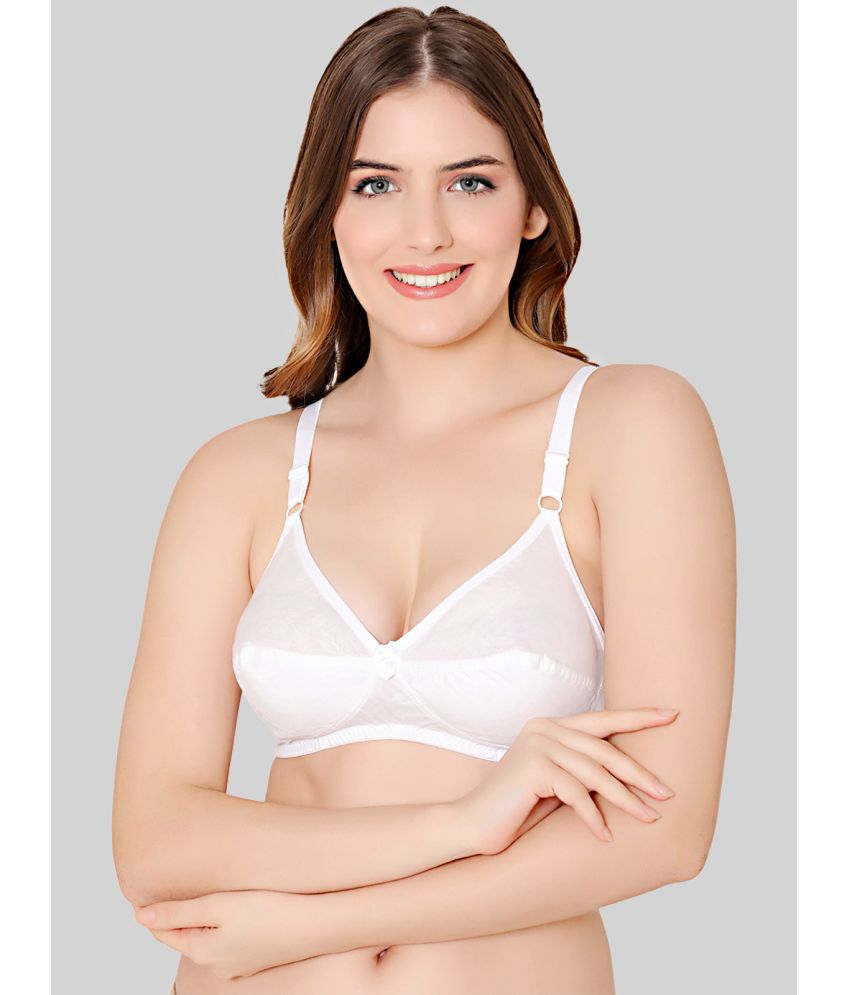     			Bodycare White Cotton Blend Non Padded Women's Everyday Bra ( Pack of 1 )