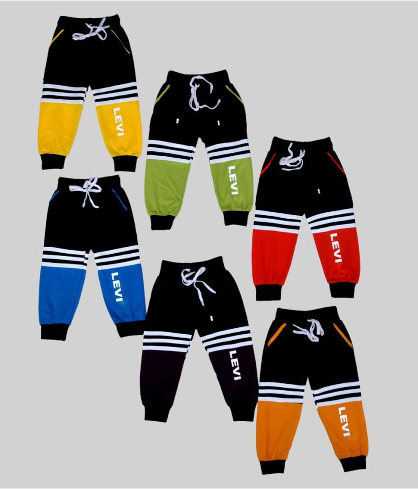    			DIAMOND EXPORTER Multi Color Cotton Blend Boys Trackpant ( Pack of 6 )