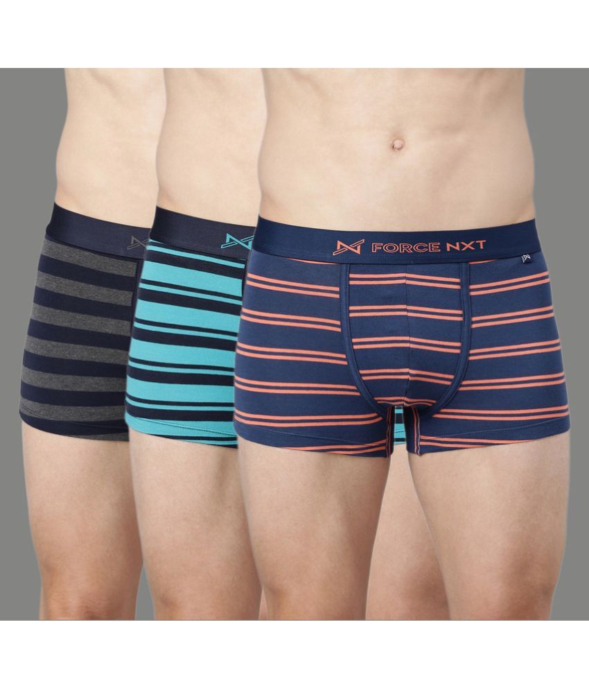     			Force NXT Pack of 3 Cotton Trunks For Men's ( Multicolor )