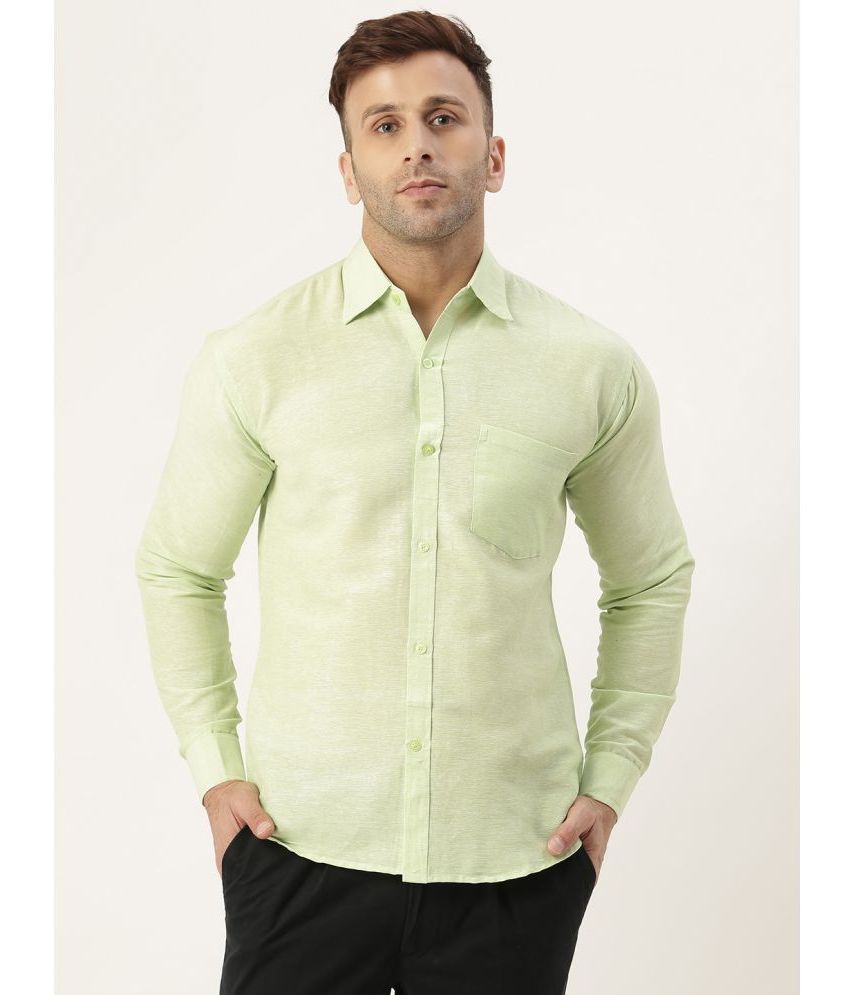     			KLOSET By RIAG 100% Cotton Regular Fit Solids Full Sleeves Men's Casual Shirt - Fluorescent Green ( Pack of 1 )