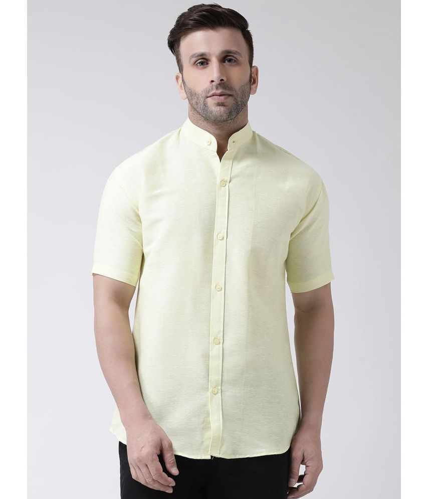     			KLOSET By RIAG 100% Cotton Regular Fit Solids Half Sleeves Men's Casual Shirt - Yellow ( Pack of 1 )