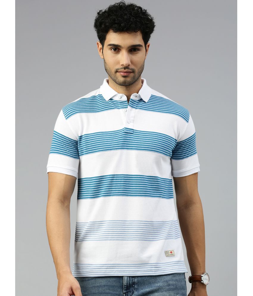     			ONN Cotton Regular Fit Striped Half Sleeves Men's Polo T Shirt - White ( Pack of 1 )