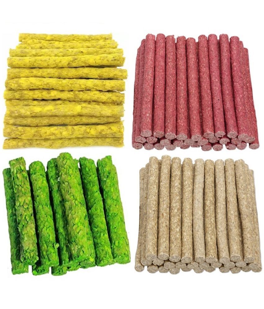     			The Treat Home 4 Mix Munchy stick (Chicken & Mutton) 500Gm, (Mint & Natural) 200Gm Best Combo Pack For Dog