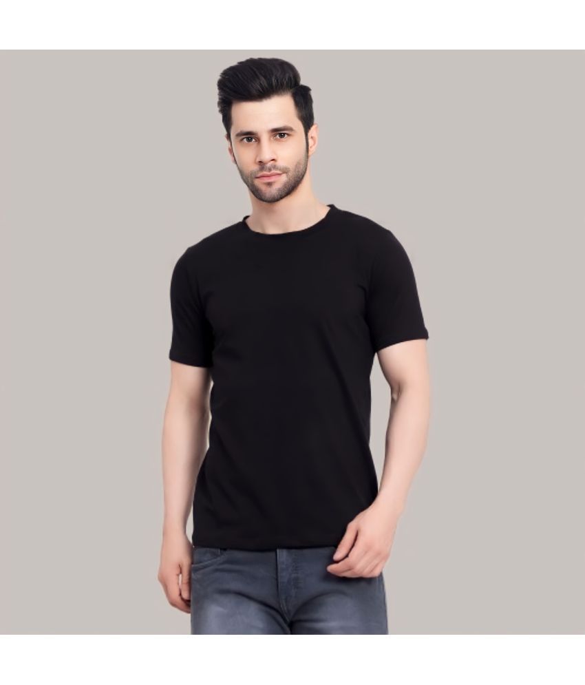    			Betrost 100% Cotton Regular Fit Solid Half Sleeves Men's T-Shirt - Black ( Pack of 1 )