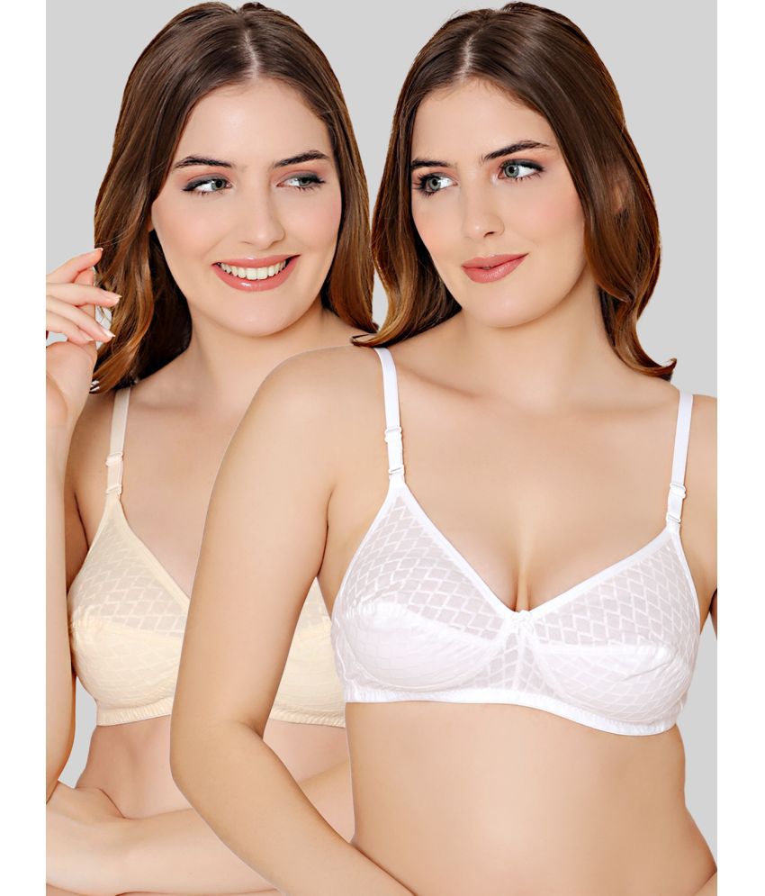     			Bodycare Multicolor Cotton Non Padded Women's Everyday Bra ( Pack of 2 )