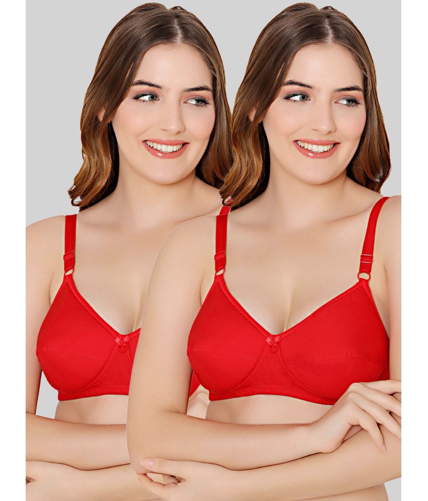     			Bodycare Red Cotton Heavily Padded Women's Everyday Bra ( Pack of 2 )