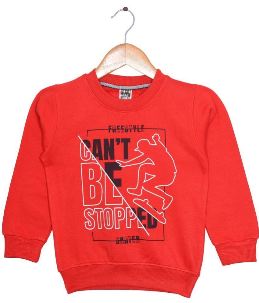     			Golu Molu Pack of 1 Boys Fleece Sweatshirt ( Red )