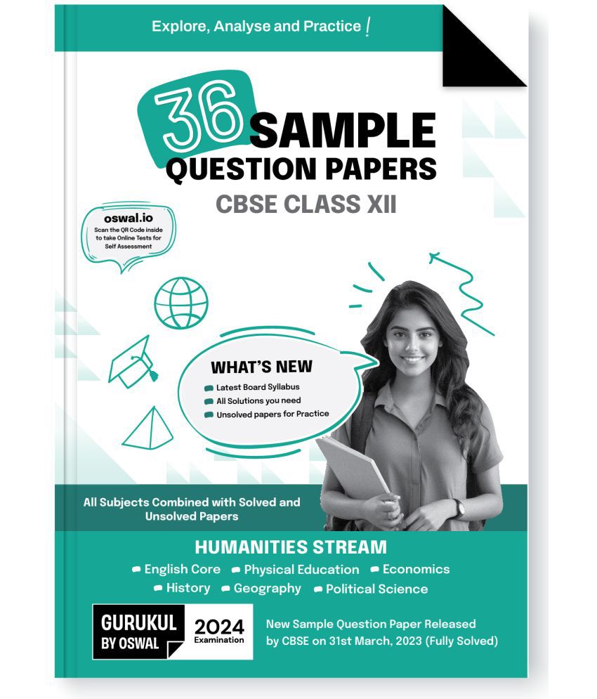     			Gurukul 36 Sample Question Papers CBSE Humanities Stream Class 12 Exam 2024 : Fully Solved SQP Pattern, Unsolved Papers (English, Economics, History,