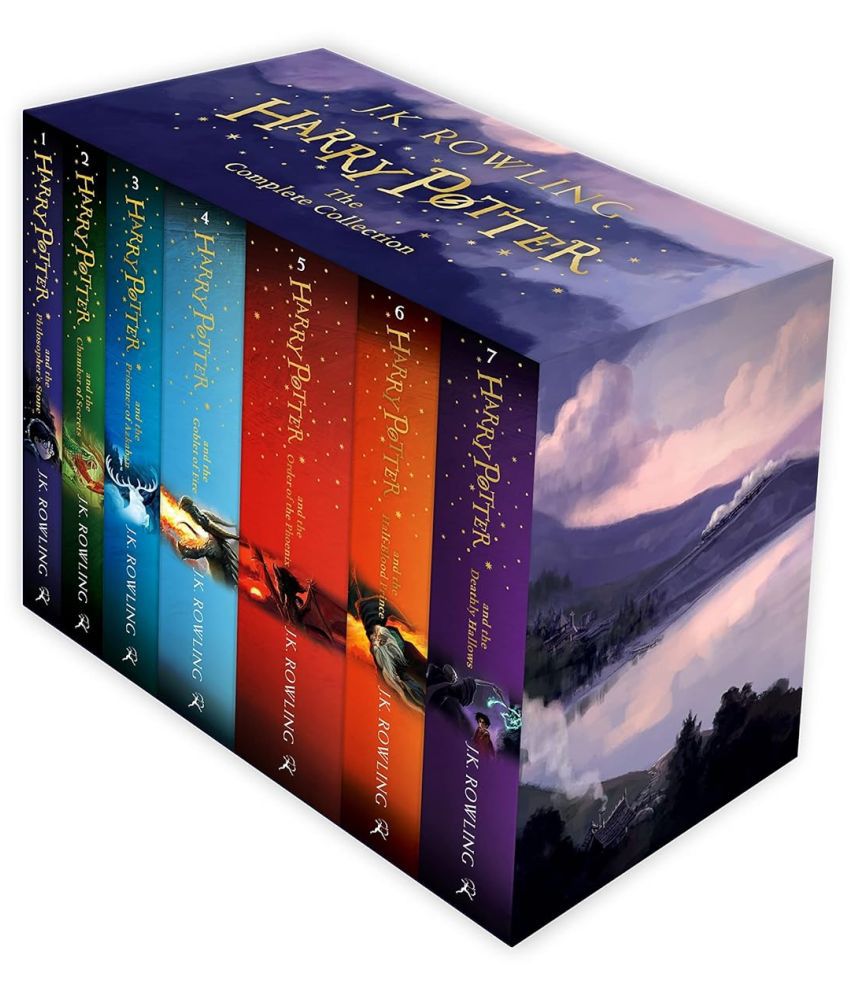     			Harry Potter Books Set of 7 Box - No. 1-7 With Free Magic Pot Magazine English (Harry Potter box Complete Set English version )
