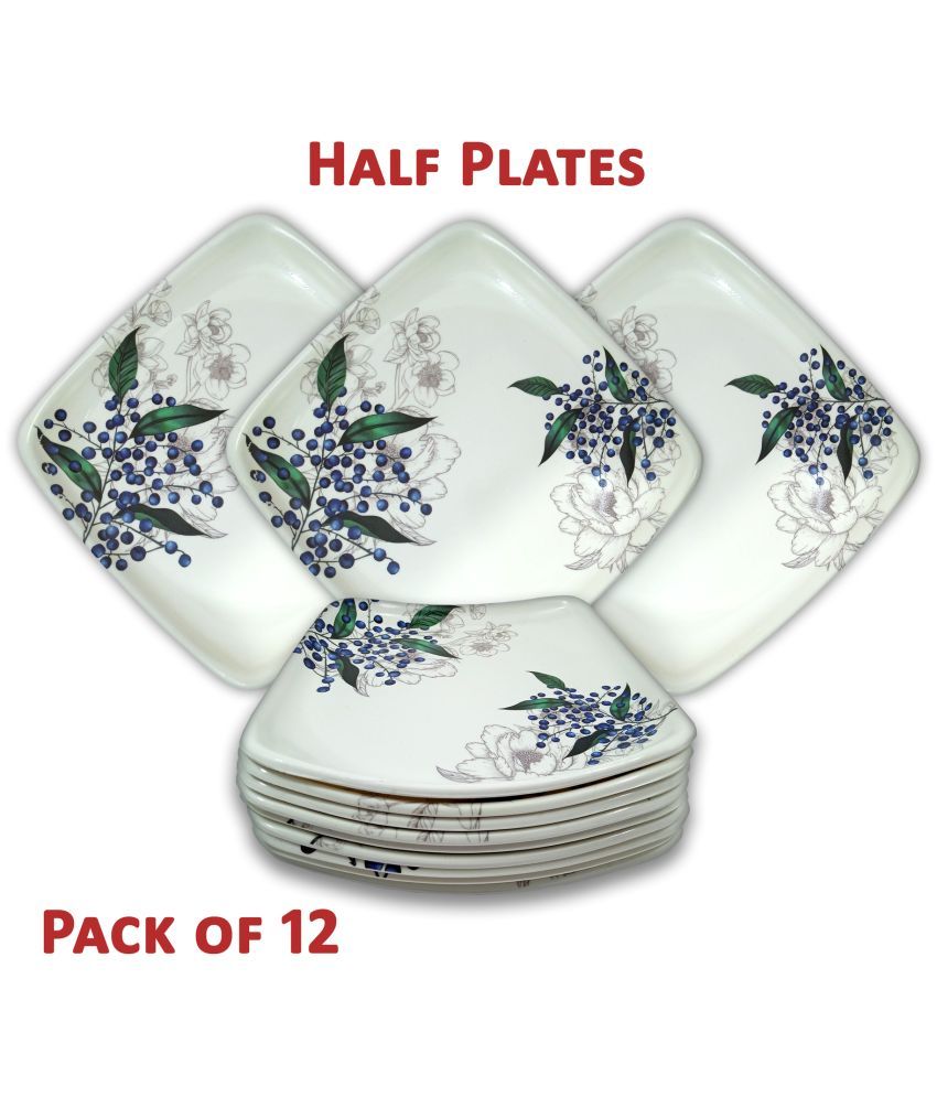     			Inpro 12 Pcs Melamine Multi Color Half Plate