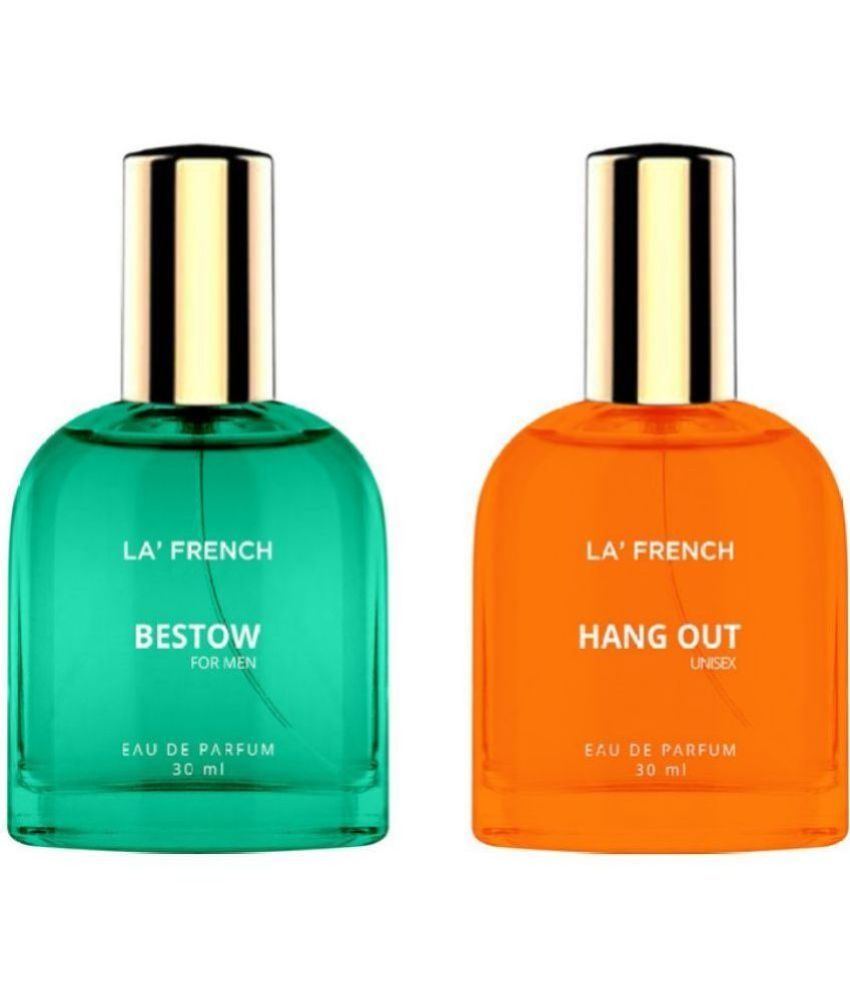     			LA FRENCH - Bestow & Hang Out Eau De Parfum (EDP) For Unisex  60ml  ( Pack of 2 )