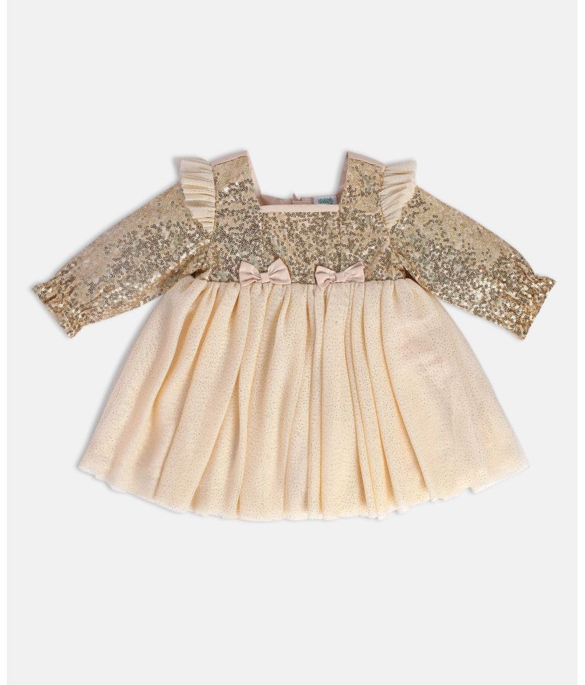     			MINI KLUB Beige Cotton Baby Girl Dress ( Pack of 1 )