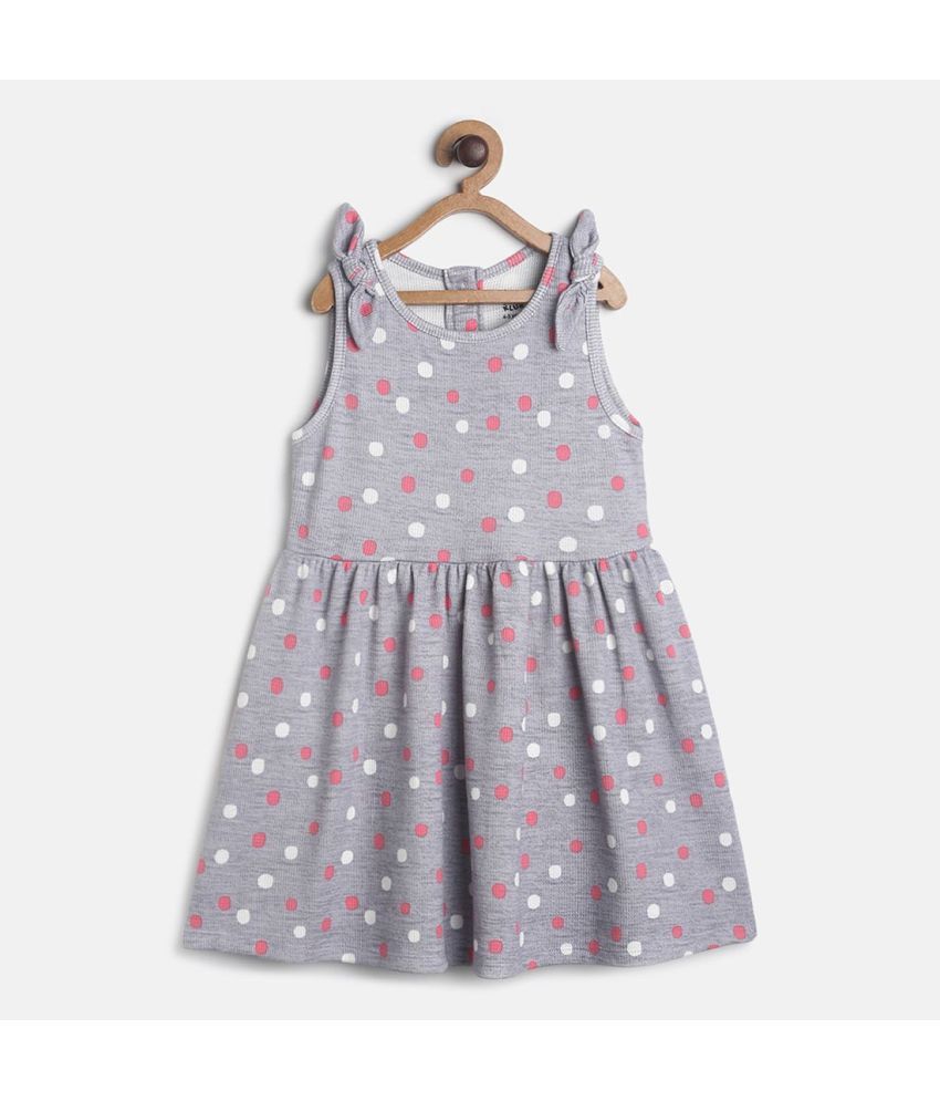     			MINI KLUB Cotton Frock For Girls ( Pack of 1 , Grey )