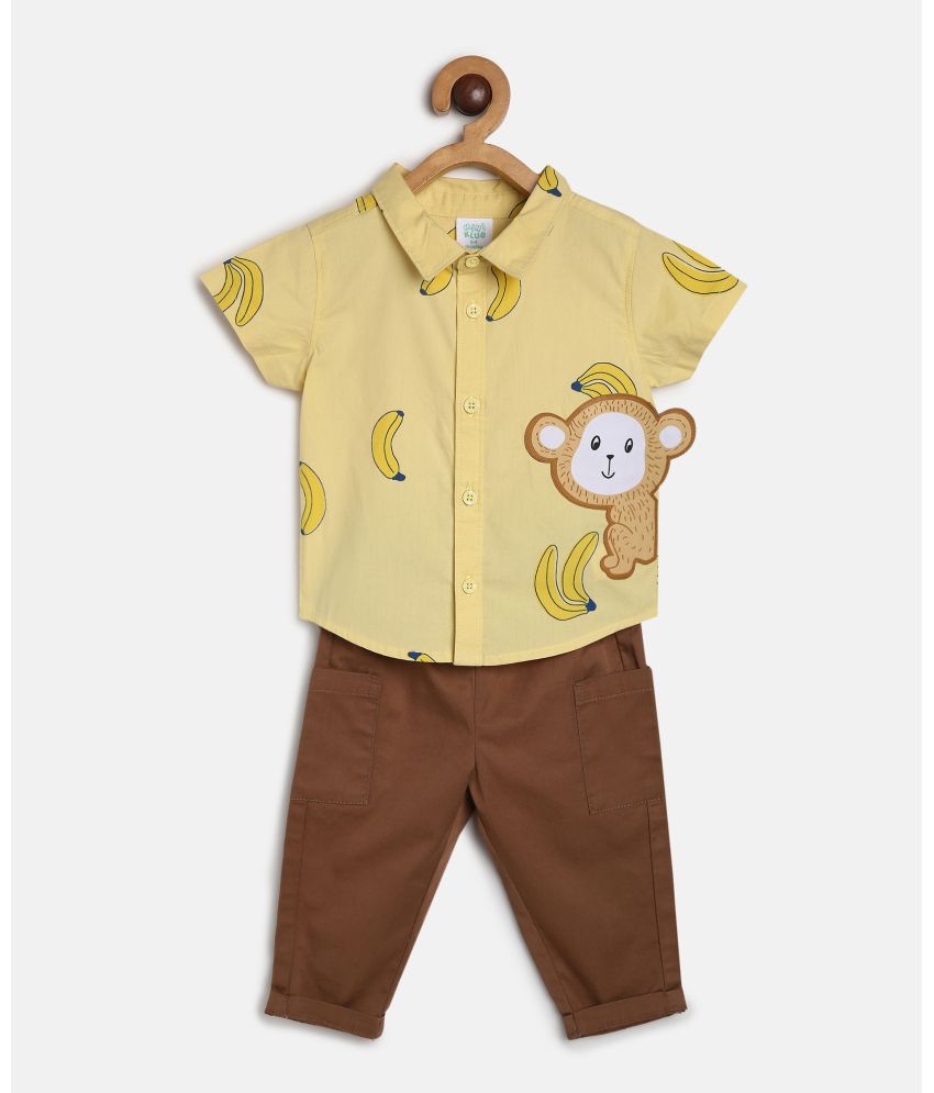     			MINI KLUB Multi Cotton Baby Boy Shirt & Trouser ( Pack of 1 )