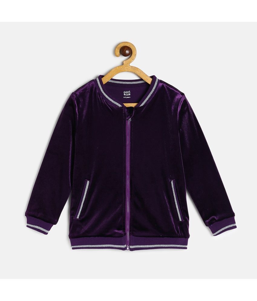     			MINI KLUB Purple Cotton Girl's Light Weight Jacket ( Pack of 1 )