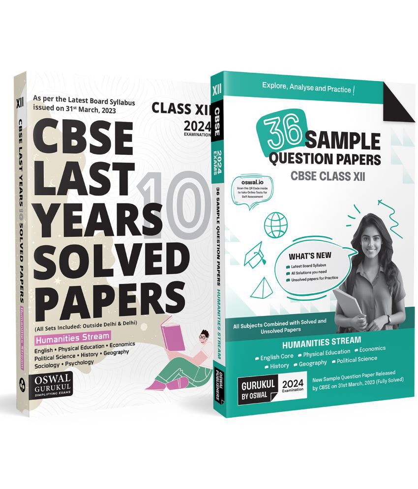     			Oswal - Gurukul CBSE Humanities Combo of 36 Sample Question Papers and Last 10 Years Solved Papers for Class 12 Exam 2024 : New SQP (History, Geo, Pol