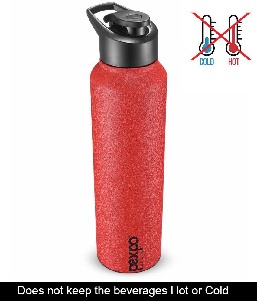     			PEXPO 750 ml Stainless Steel Sports Water Bottle (Set of 1, Red, Chromo)