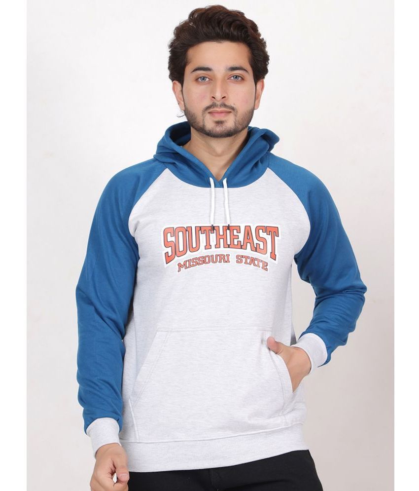     			RELANE Cotton Blend Hooded Men's Sweatshirt - Blue ( Pack of 1 )