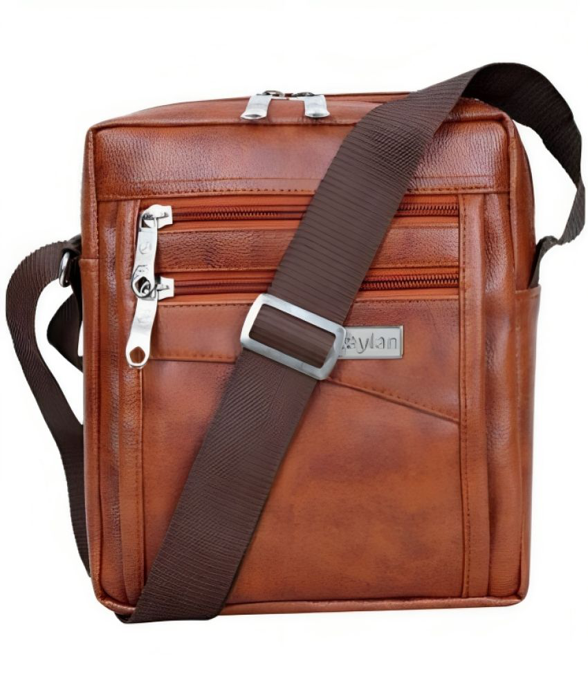     			Raylan Rust Solid Messenger Bag