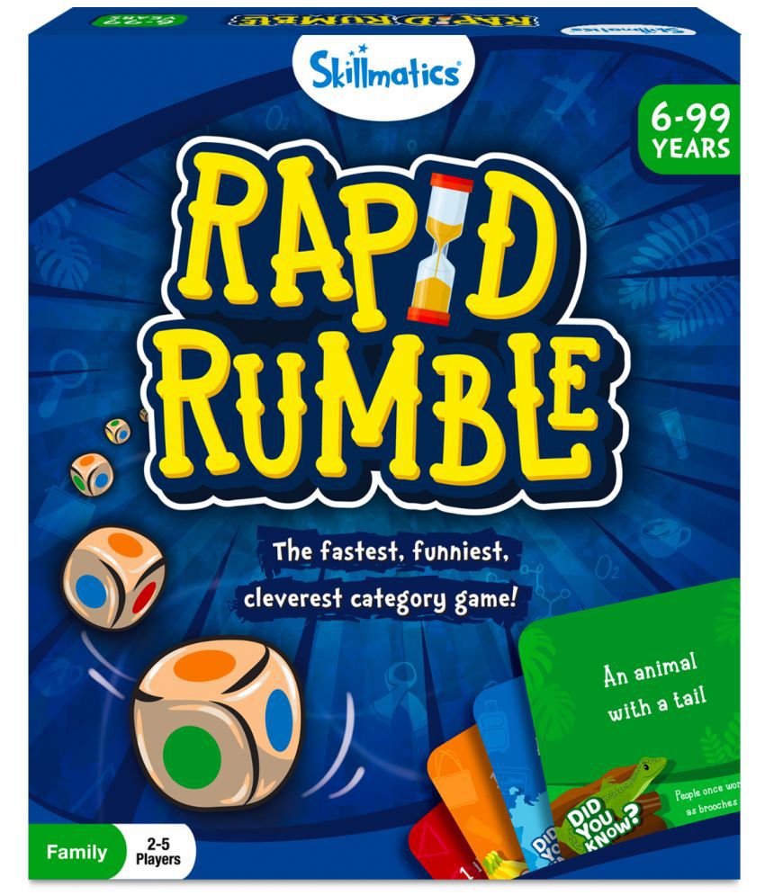     			Skillmatics Board Game - Rapid Rumble, Fun for Family Game Night, Educational Toys, Card Games for Kids, Teens and Adults, Gifts for Boys and Girls Ages 6, 7, 8, 9 and Up