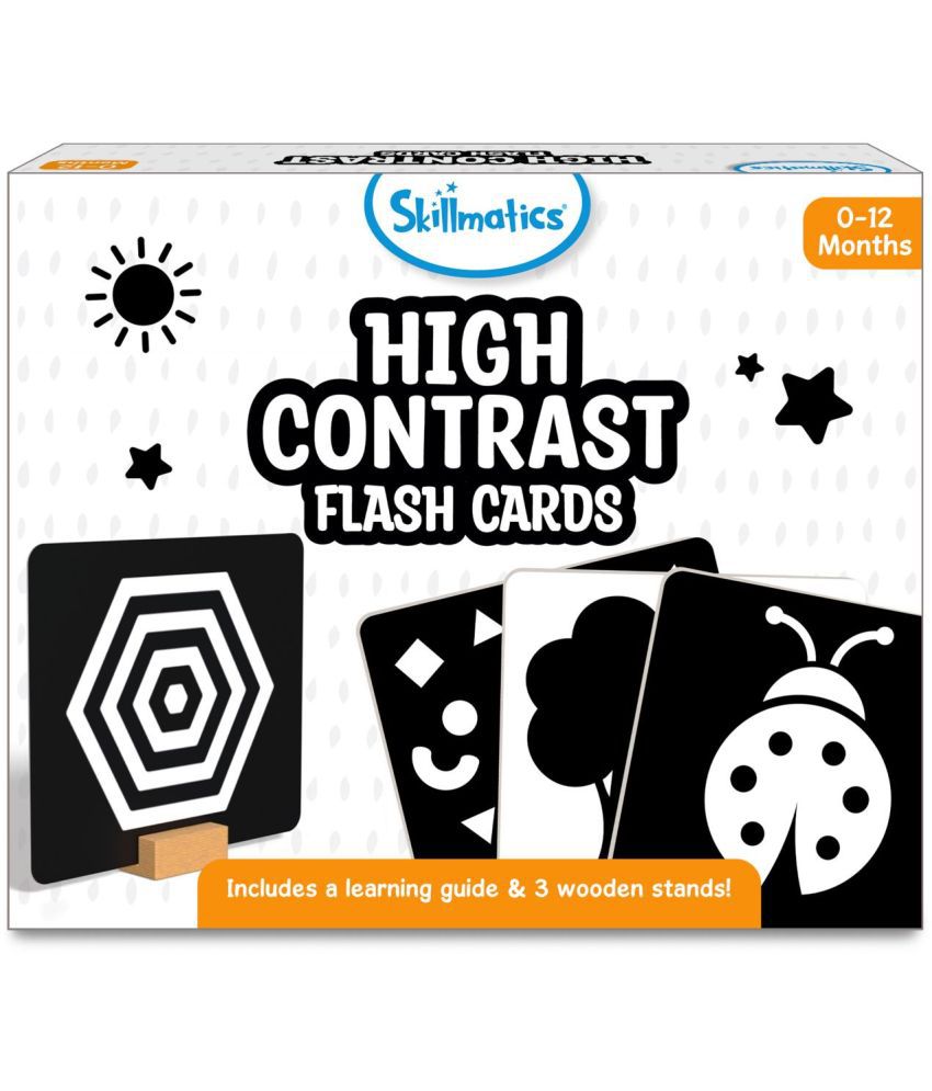     			Skillmatics Large Flash Cards for Babies & Infants - High Contrast, Newborn Visual Stimulation & Sensory Development for 0 to 12 Months, 60 Pictures, Gifts, Travel Friendly