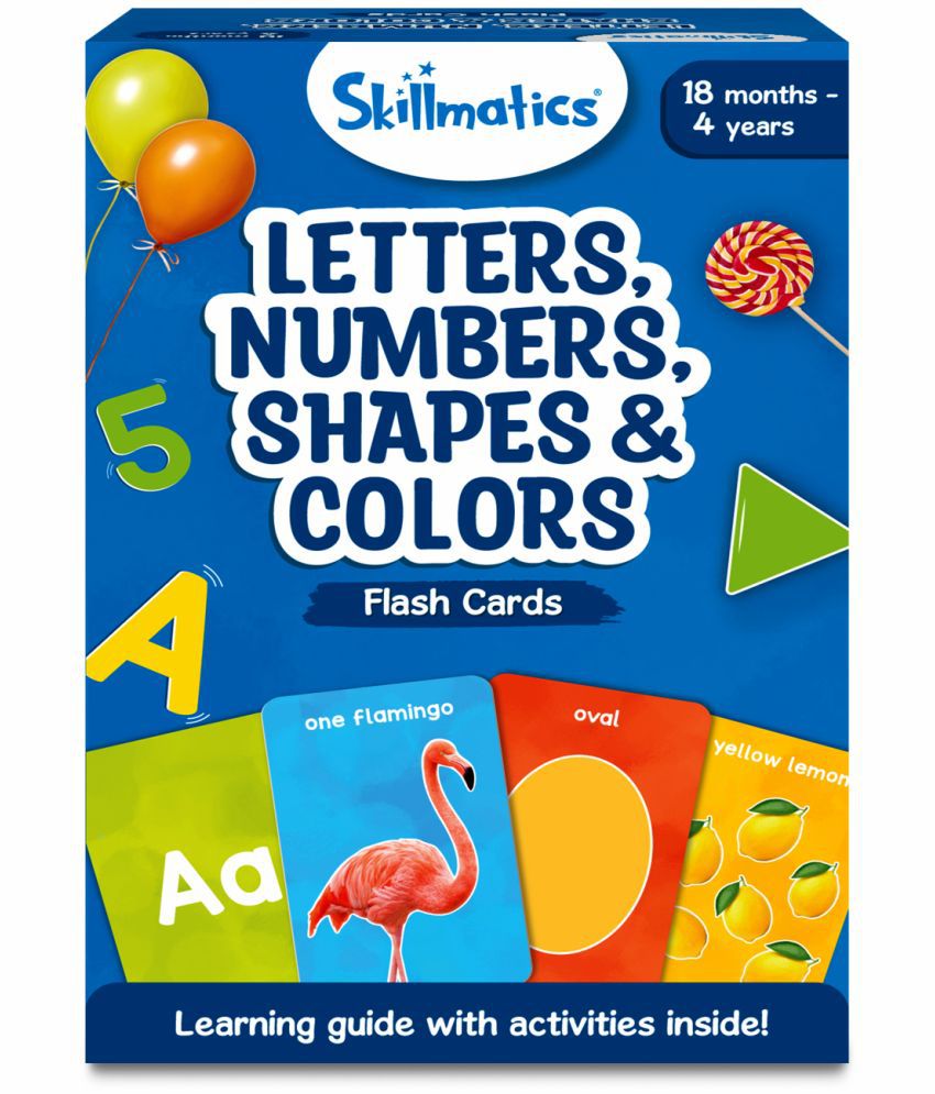     			Skillmatics Thick Flash Cards for Toddlers - Letters, Numbers, Shapes & Colours, Montessori Toys & Games, Preschool Learning for Kids 1, 2, 3, 4 Years