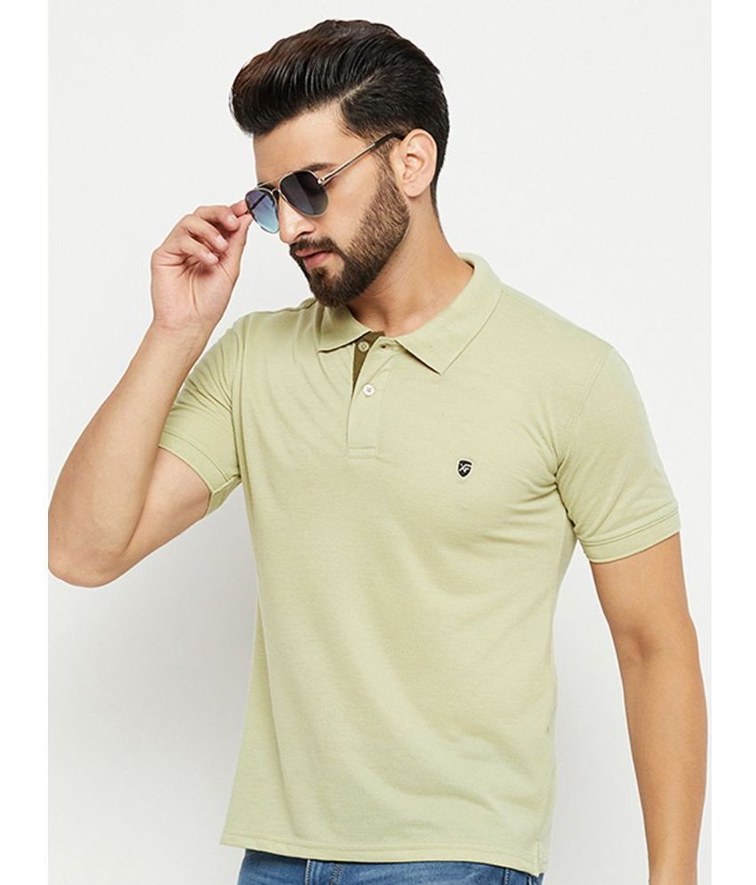     			XFOX Cotton Blend Regular Fit Solid Half Sleeves Men's Polo T Shirt - Mint Green ( Pack of 1 )