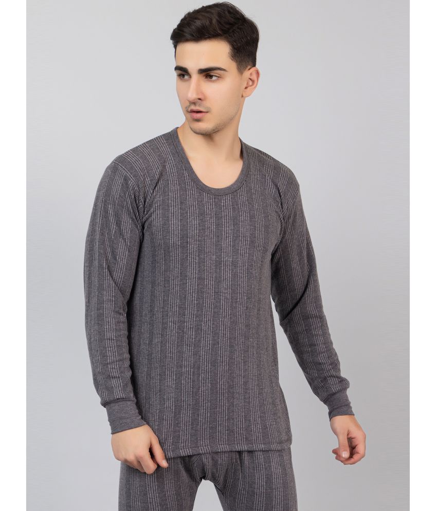     			Zeffit - Charcoal Cotton Men's Thermal Tops ( Pack of 1 )