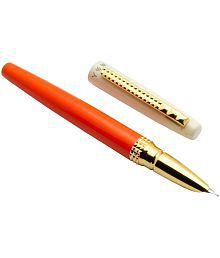 Srpc Lucky Orange Fountain Pens With Golden Trims &amp; Fine Nib