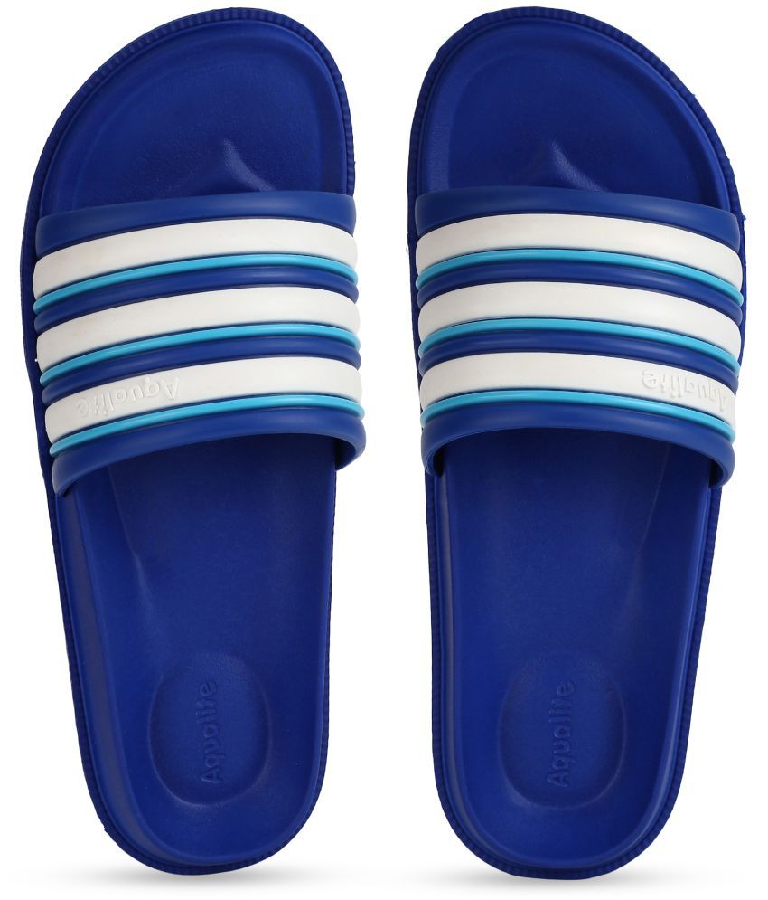     			Aqualite Blue Men's Slide Flip Flop