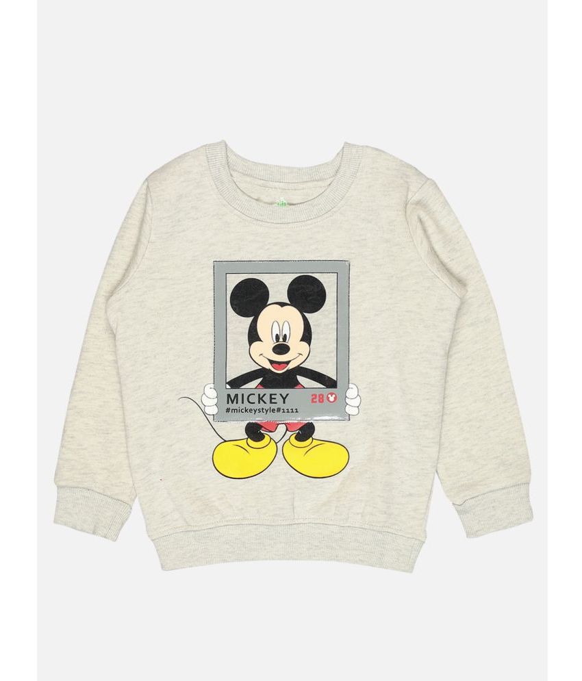     			Bodycare Boys Mickey & Friends Printed Sweat Shirt - Melange Acru