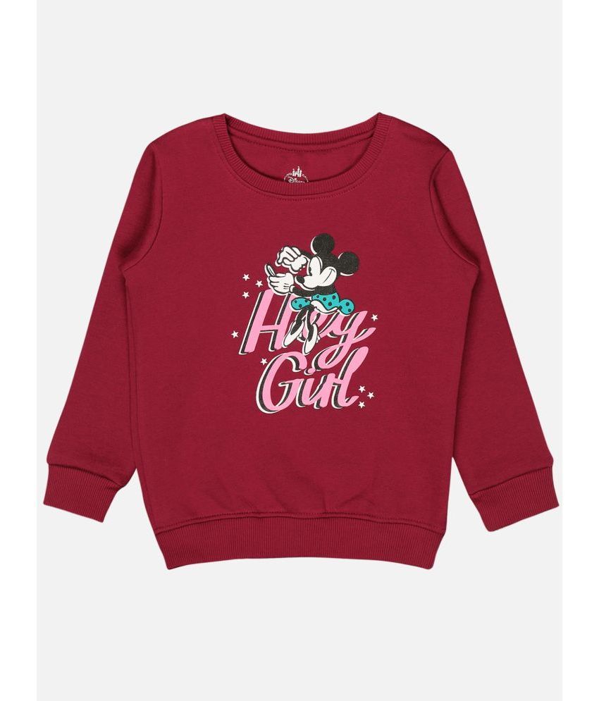     			Bodycare Girls Minnie & Friends Printed Sweat Shirt - Maroon