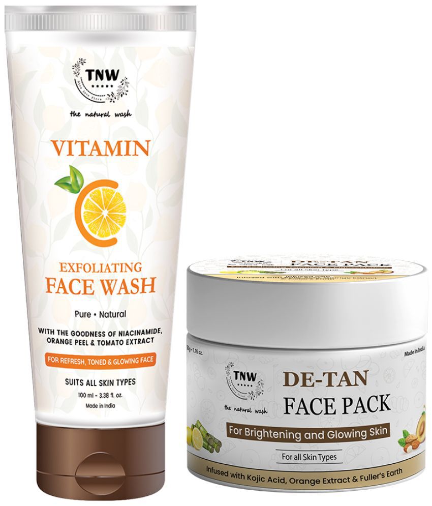     			Combo of 2- De Tan Pack 50gm + Vitamin C Exfoliating Face Wash 100ml