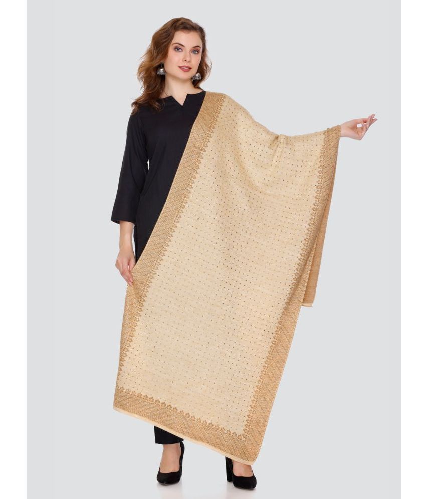     			ELTHIA Beige Self Design Shawl - ( Pack of 1 )