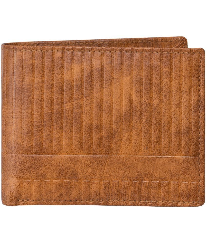     			GEEO Orange Faux Leather Men's Two Fold Wallet ( Pack of 1 )