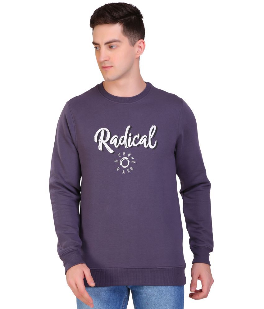     			Hiflyers Cotton Blend Round Neck Men's Sweatshirt - Purple ( Pack of 1 )