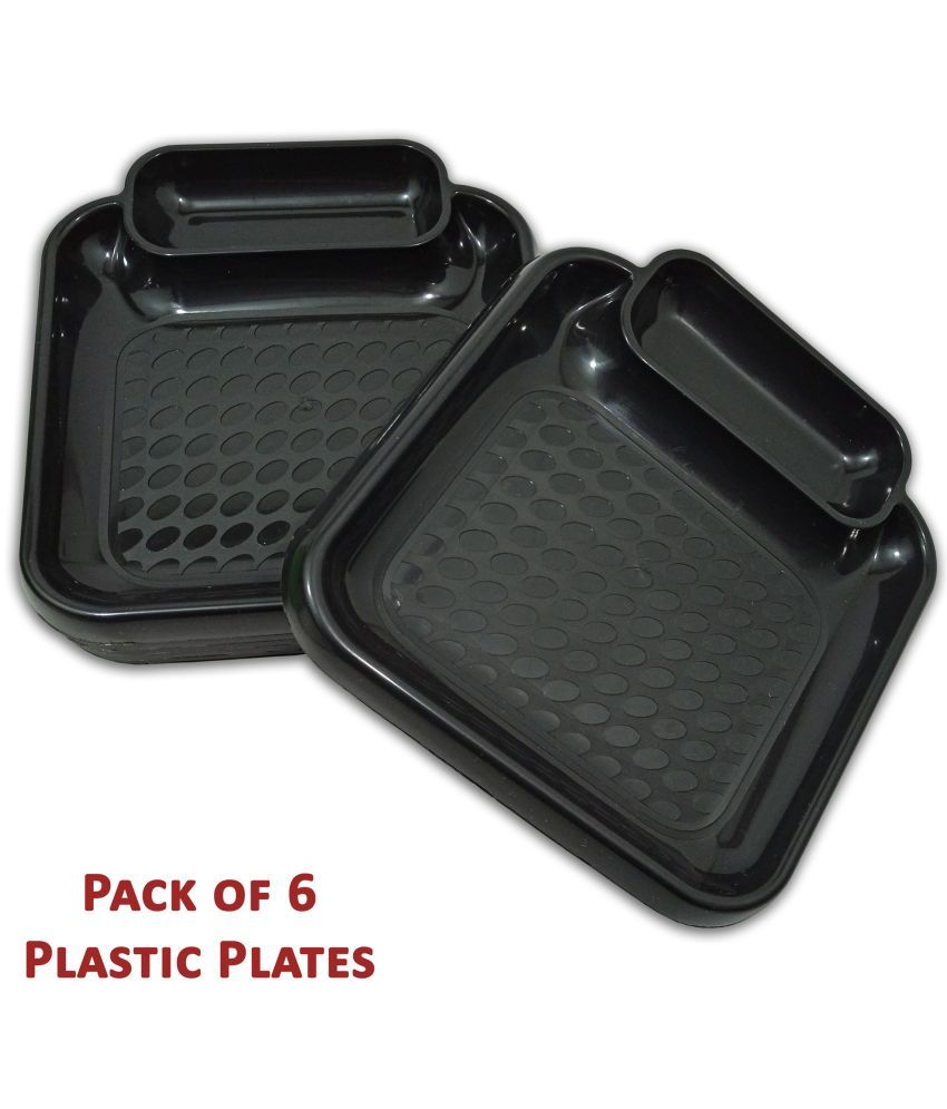     			Inpro 6 Pcs Plastic Black Platter