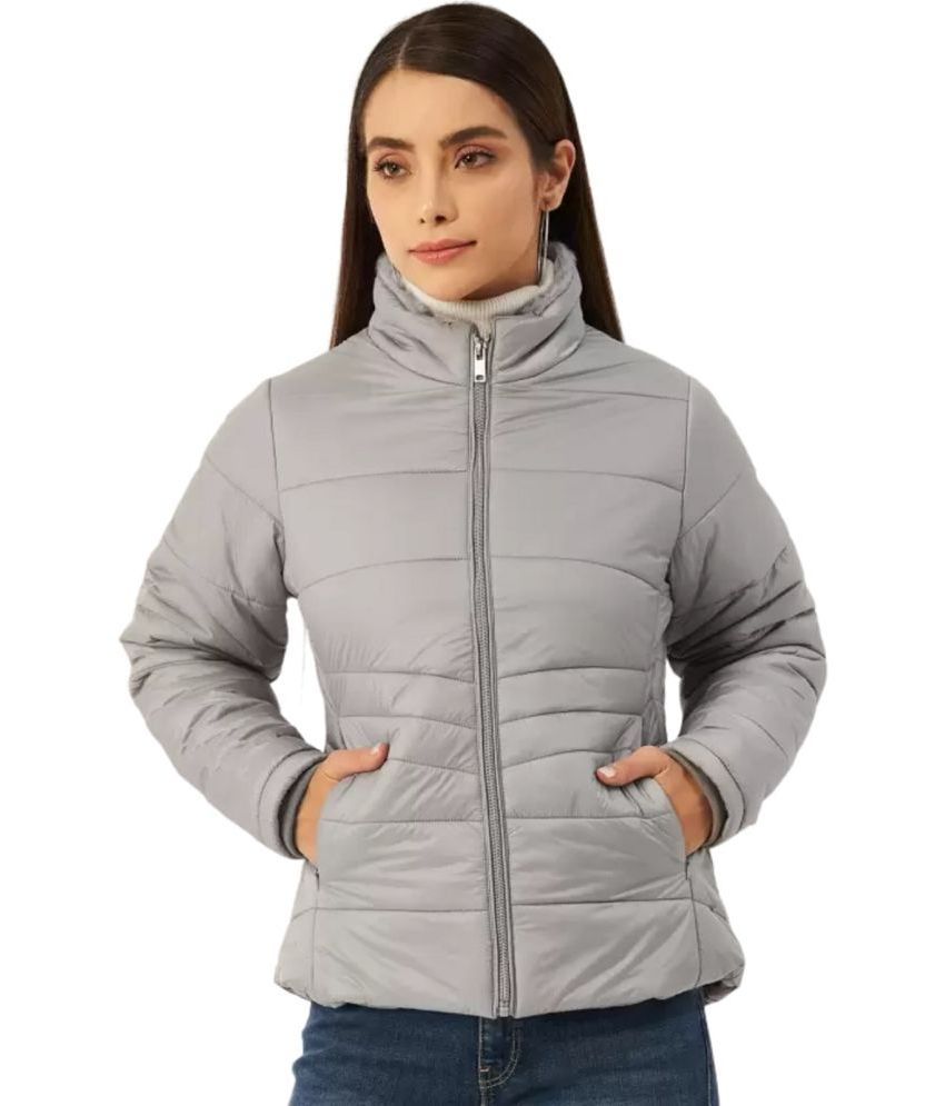     			PPTHEFASHIONHUB - Polyester Grey Jackets