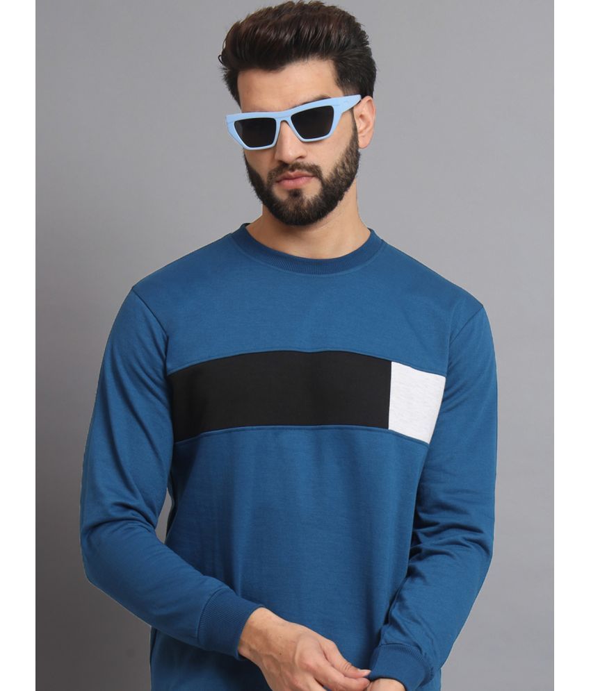     			RELANE Fleece Round Neck Men's Sweatshirt - Teal Blue ( Pack of 1 )