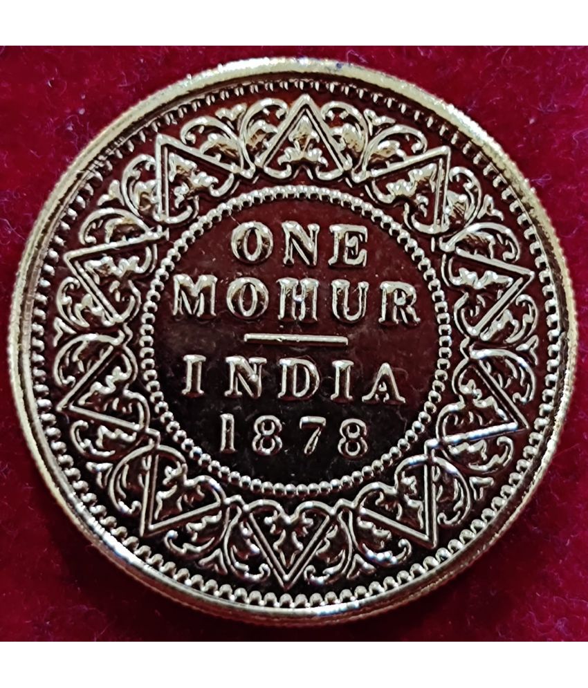     			1878 One Mohar Queen British India Rare Coin