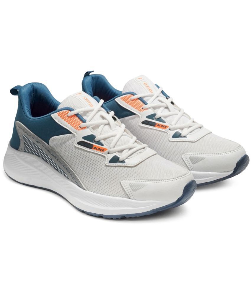     			ASIAN - White Men's Sports Running Shoes